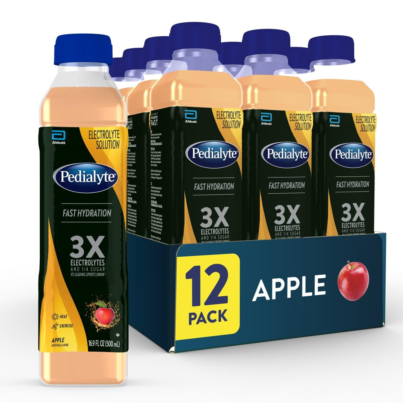 Amazon com: Pedialyte Electrolyte Solution Apple Hydration Drink