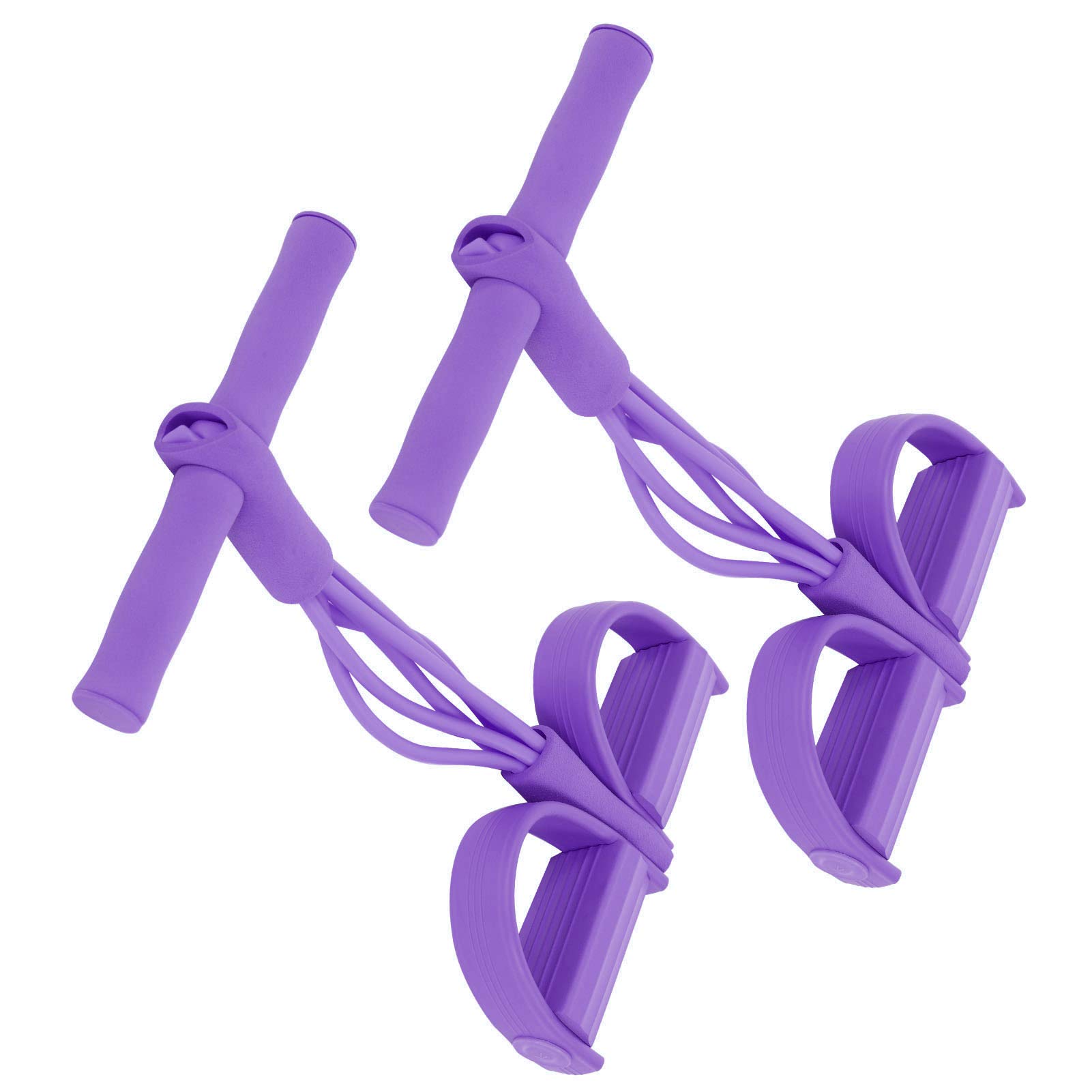 Bande De Résistance De Pédale, Corde De Traction élastique à 4 Tubes, Entraînement Assis, Bande De Résistance De Pédale, équipement De Remise En Forme D'étirement De Yoga(Violet)Entraînement De Force