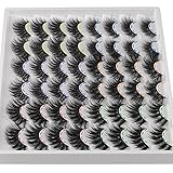 Ruairie 24 Pairs False Eyelashes Natural Look Wispy Fake Eyelashes Pack 6 Styles Mixed Natural Mink Lashes Full 16-20MM False Lashes Bulk