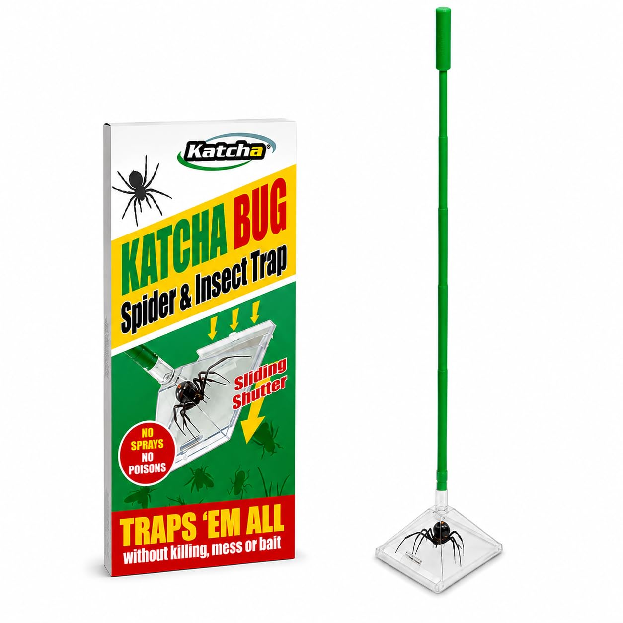 Katcha False Widow Spider Catcher - 3 Piece Handle