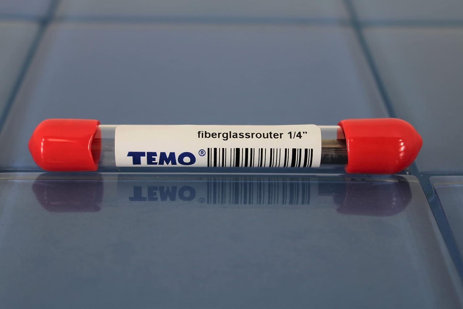 TEMO Solid Carbide Fiberglass Router Bit with 1/4 Inch Shank and 3/4 Inch cutting head for cutting through fiberglass, carbon fiber, fiber cement, drywall, FRP, GRP, and other composite materials