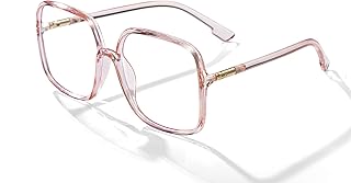 BIGGY Oversized Square Blue Light Blocking Glasses - Ultralight Anti Eyestrain | Reduce Eye Strain Nerd Glasses, Reading b...