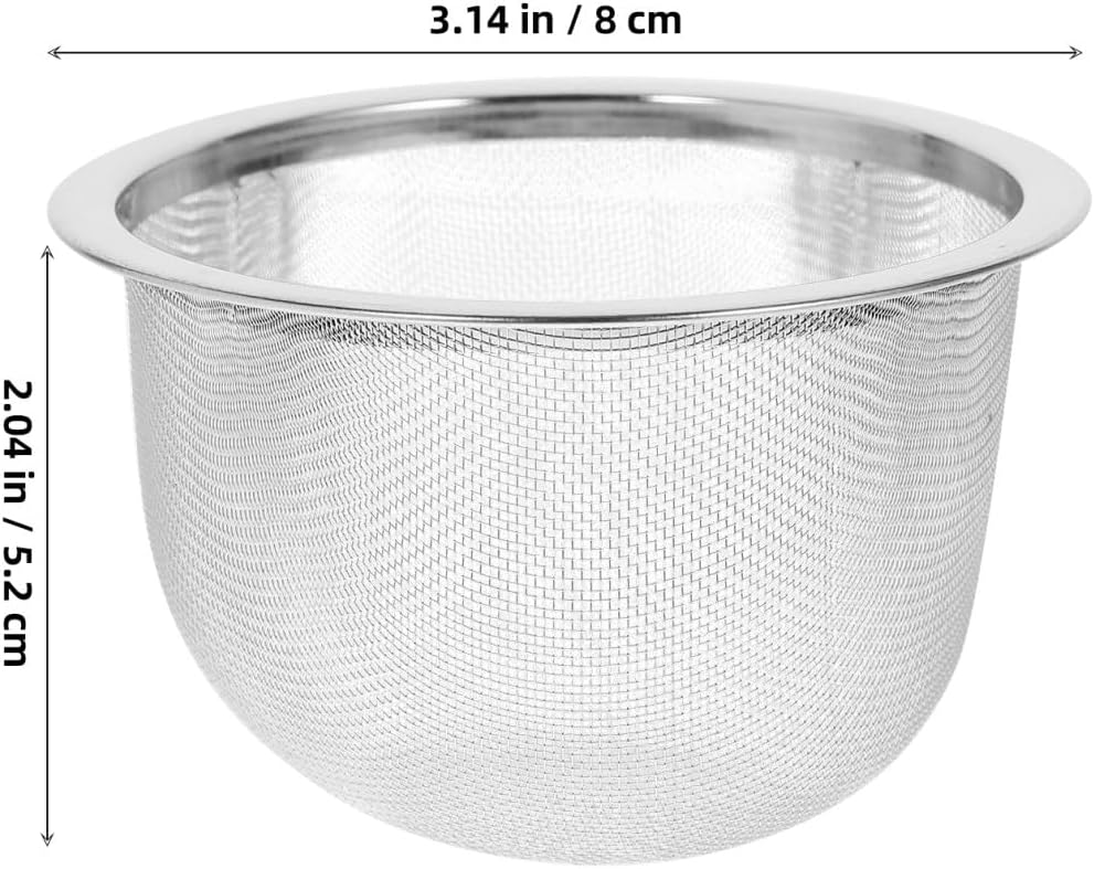 2pcs Stainless Steel Tea Infuser Basket and Loose Leaf Strainer, 8cm Diameter Fine Mesh Filter for Teapot and Kettle, Reusable Tea Steeping Accessories for Home and Travel image 2