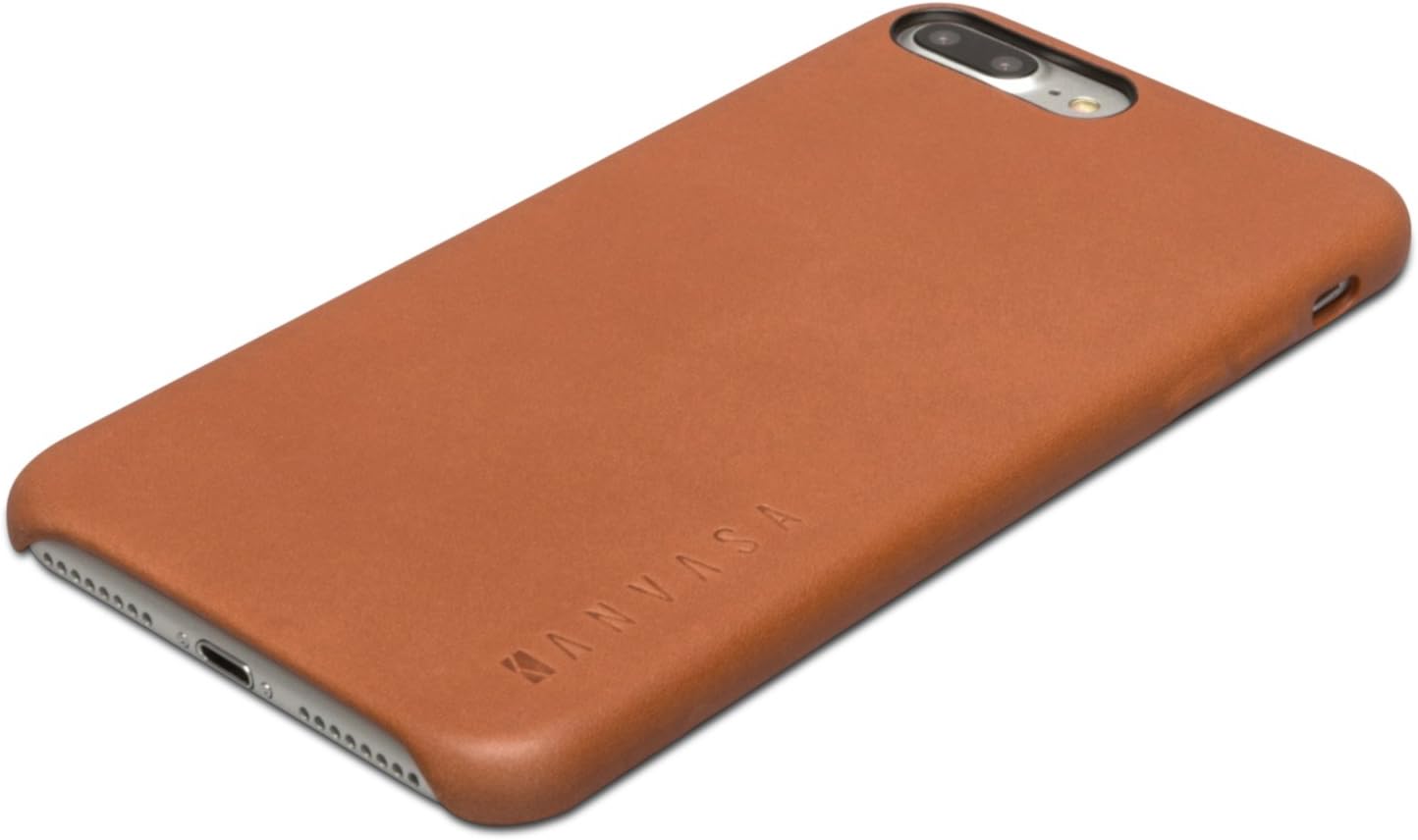iPhone 7 Plus Leather Case Brown - KANVASA Skin Real Genuine Leather Luxury Pouch Back Cover for The Original iPhone 7 Plus (5.5") Ultra Thin & Premium Leather