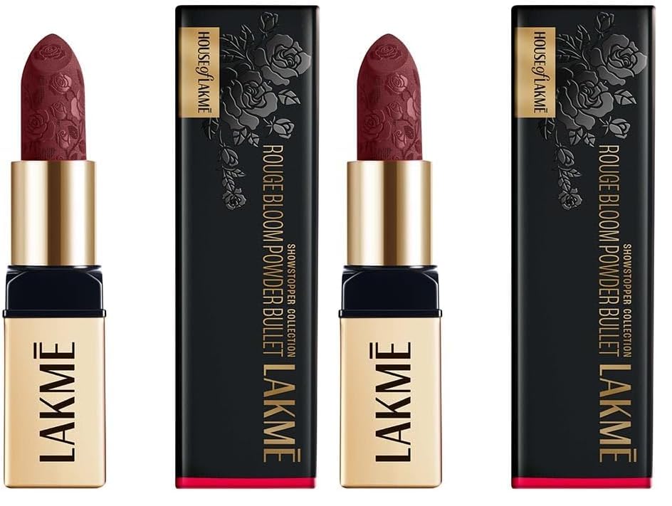 Image of LAKME Rouge Bloom Powder Matte Bullet Plum Garden-208-4gm (Pack of 2)