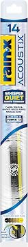 Rain-X Acoustix 14" Wiper Blades Pack Of 1, Whisper Quiet Automotive Replacement Windshield Wipers, Plasma Treated & Graphite-infused Coating for Smooth Performance & Long-lasting Durability