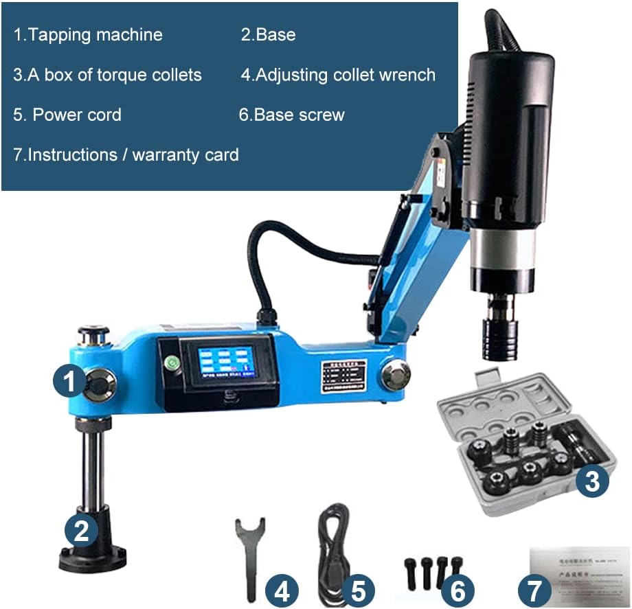 Electric Tapping Machine M3—M16 312 Rpm CNC Rocker Arm Intelligent Automatic Tapping Machine Tool