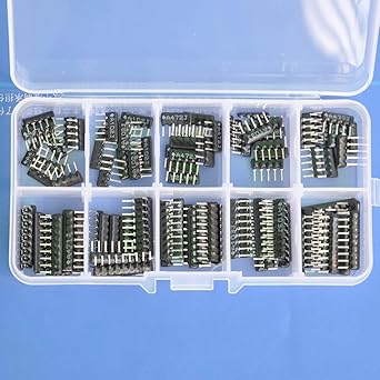 Electronics-Salon Thick Film Network Resistor Assortment Kit, Array Resistor, Bussed Type, 1/8W, SIP-5 and SIP-9 470 1K 4.7K 10K 47K ohm.