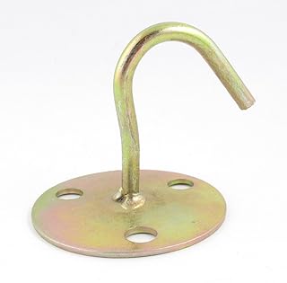 Aexit Home Metal Hooks Round Style Hole Base Fan Ceiling Mount Hook Screw-in Hooks 7.5cm Height