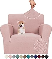 Vista 60 de JIVINER Fundas de sofá de alta elasticidad para sofás de 3 cojines, funda elástica de jacquard de 1 pieza, funda de sofá antideslizante con parte