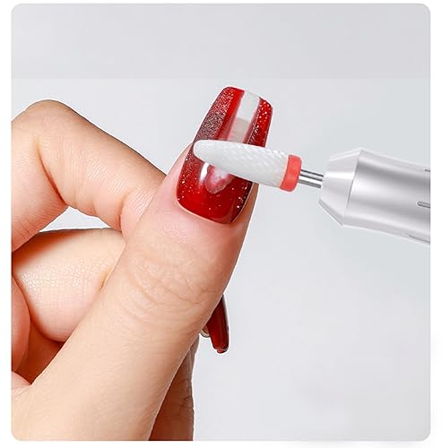 Miniatura 5 de Uñas eléctricas portátiles con cabezal de pulido de cerámica, pantalla de visualización de archivo de uñas DC12V USB de potencia fuerte Efile para