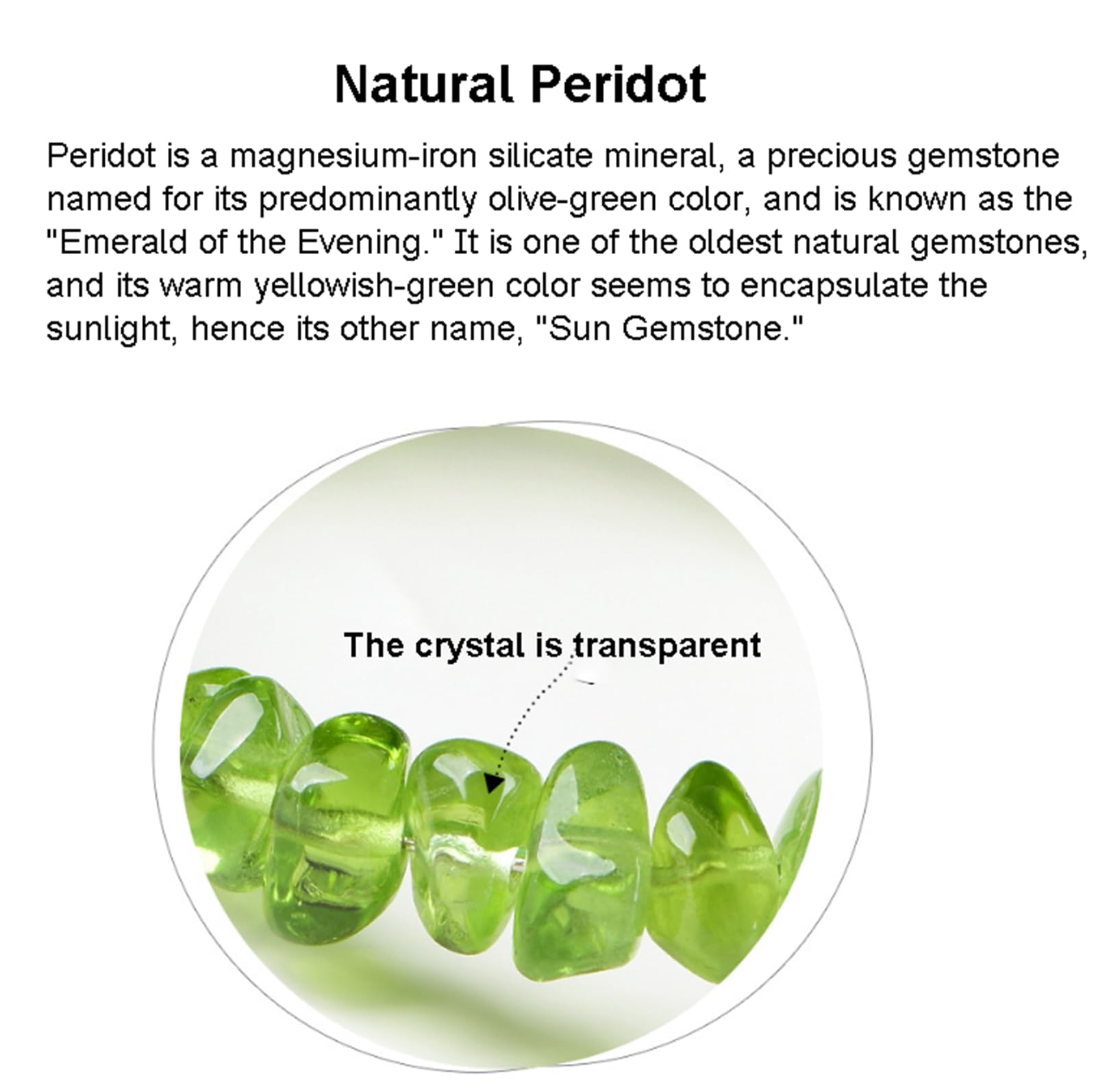 Braccialetti Irregolari con schegge di Cristallo, in peridoto olivina Naturale, Bracciale Elastico per Yoga, Meditazione, Preghiera, guarigione, Protezione e Come Regalo