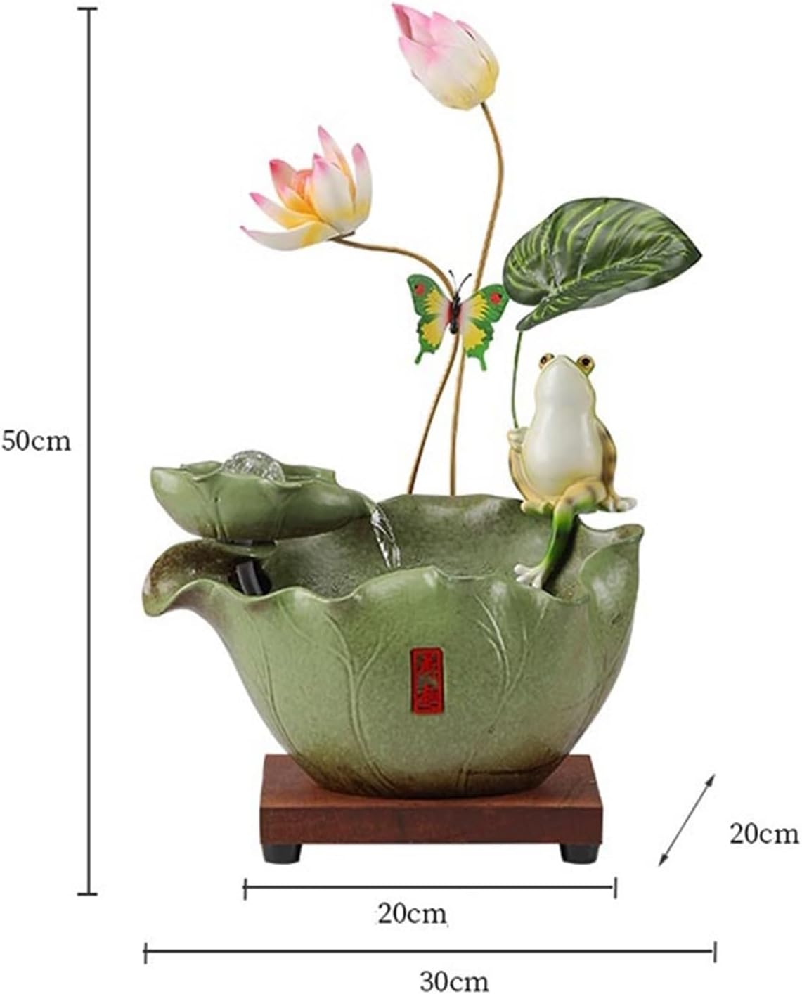 デスクトップ噴水 卓上噴水 中国風 蓮 流水 装飾品 ホームオフィス デコレーション