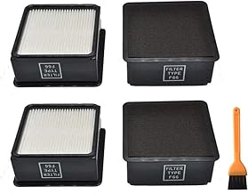 EZ SPARES 4 Packs Dirt Devil F66 (F-66) Allergen HEPA Filters with Foam Insert F66 Filter & Foam