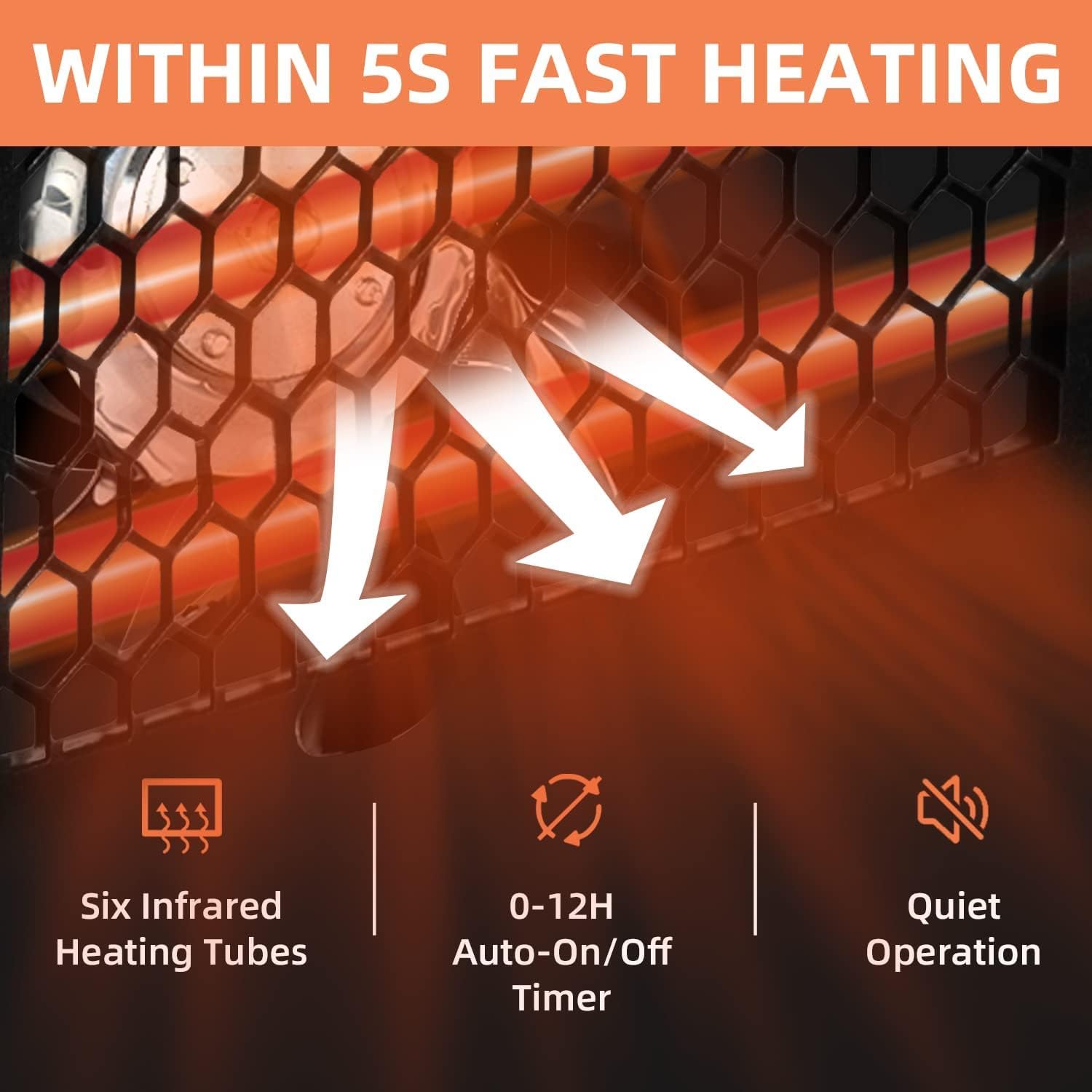 review DNYKER Infrared Space Heater, 1500W Remote Control Black Electric Space Heater With Wheels, 3 Heating Modes, Timer and Overheat Protection, Quiet Fan Indoor Portable Space Heater For Living Room