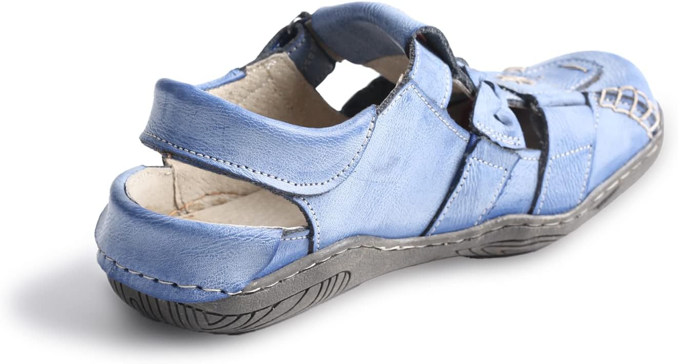 TMA EYES Women's Braided Closed-Toe Leather Sandal - Image 2