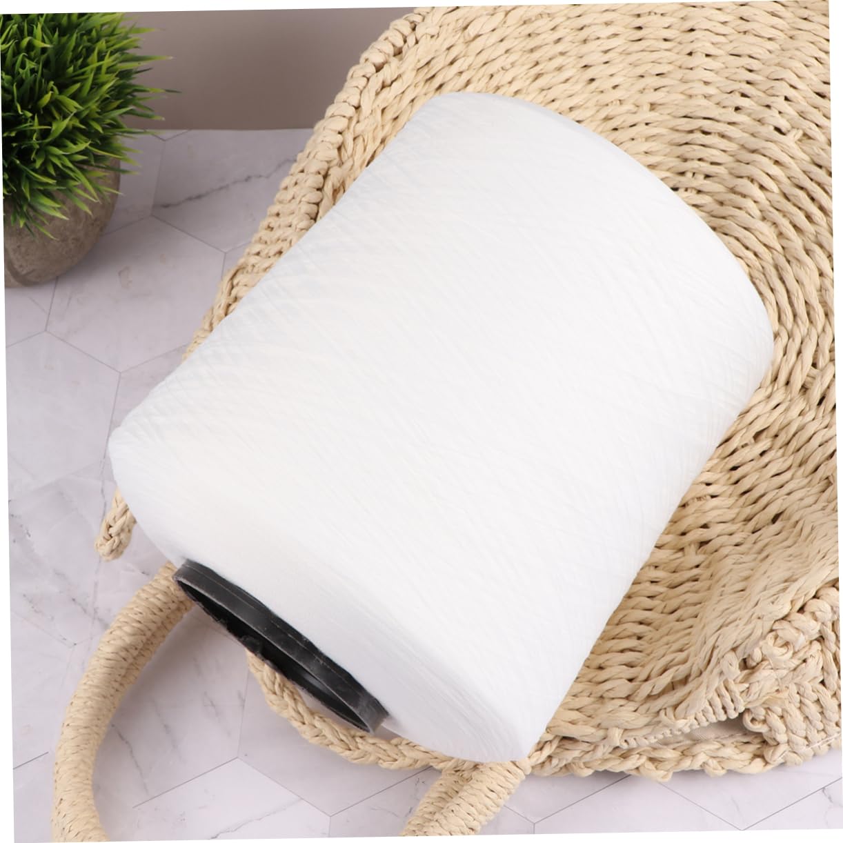 NUOBESTY Hilo De Coser Para Ropa y Pantalones, 2 Rollos Blancos 27400m 150d, Hilo De Coser Resistente Baja Elasticidad, Uso Costura y Bordado, Adecuado Para Hogar y Confección