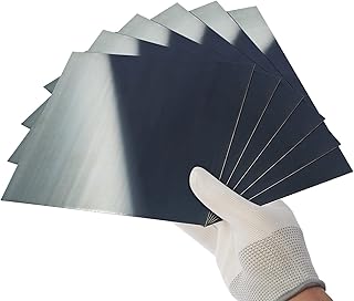 Blue Tempered Spring Steel Shim, 1095 Shim Sheet Assortment, Polished Finish, Spring Steel Shim Stock, 0.004", 0.008", 0.015", 0.02", 0.024", 0.03" Thick, 6" Width, 6" Length, 6 Packs