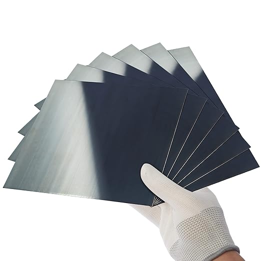 Blue Tempered Spring Steel Shim, 1095 Shim Sheet Assortment, Polished