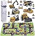 Construction Vehicles Toys with Play Mat, 6 Construction Cars, 6 Road Signs and 15.5" x 23.5" Playmat, Mini Diecast Cars Play Sets, Toy Trucks, Perfect Toy Cars Party Supplies