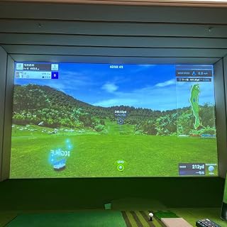 FAcoLL Sound Insulation Golf Simulator Impact Screen, HD Golf Simulators for Home, Thicken 0.4cm Heavy-Duty Extra Durable Golf Screens, Projection Screen for Golf Training 320 * 200cm
