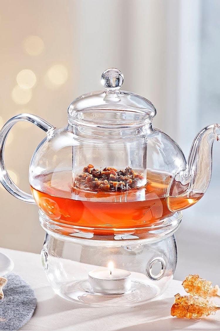 Buy Enchanteas Glass Coffee & Tea Mug Warmer Glass Tea Warmer with