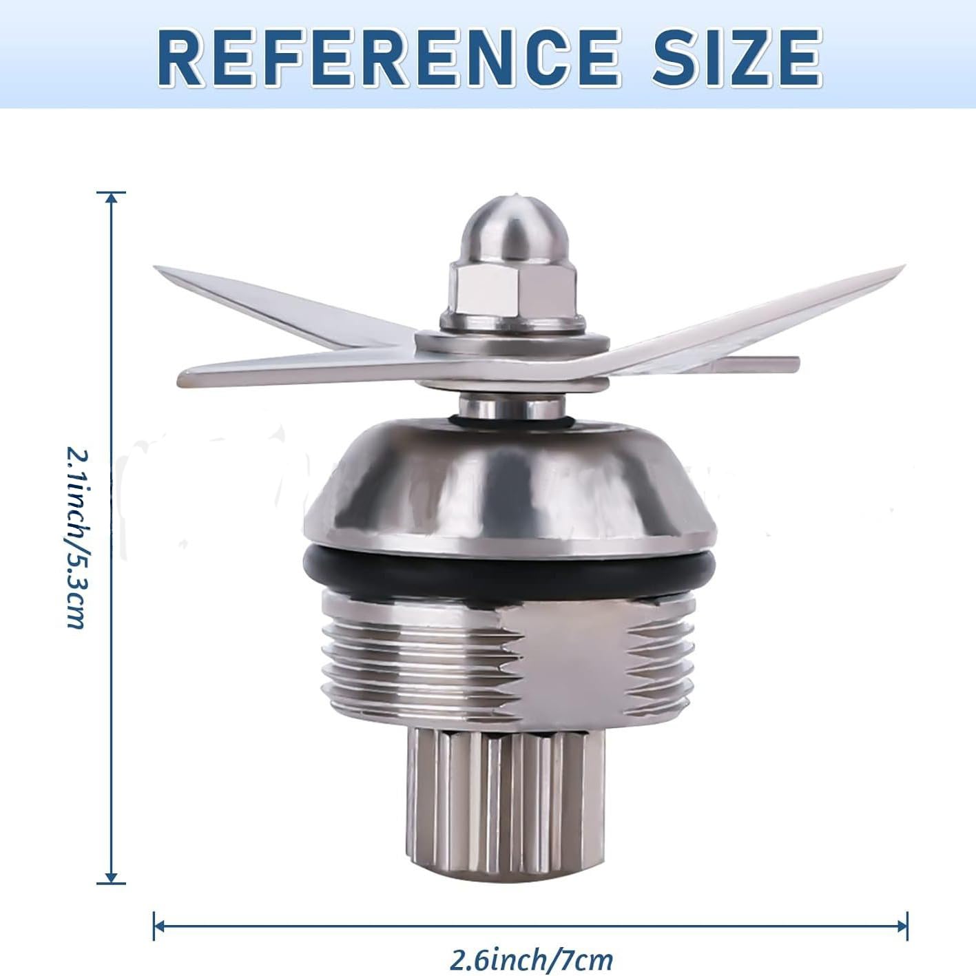 Blender Blade Replacement Part for Vitamix, Blender Wet Blade Assembly Stainless Steel Vitamix Blade Accessories Compatible with Vitamix 5200 Series Blender Mixer 64oz and 32oz Containers
