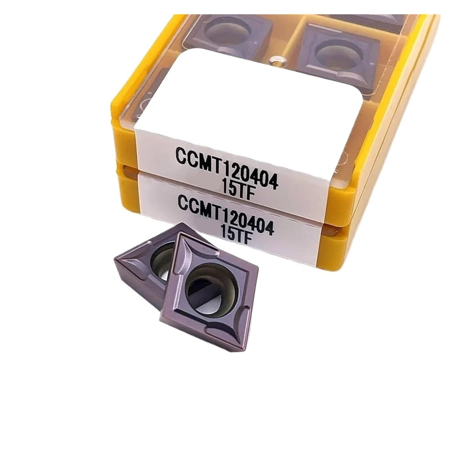 Carbide Turning Inserts 10pcs CCMT120404 15TF 6020 CCMT120408 Hard Alloy Lathe Internal Turning Tool(CCMT120404 15TF)
