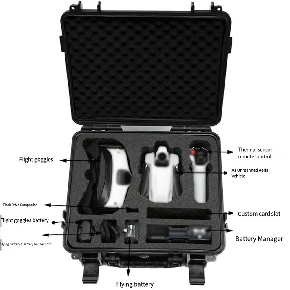 Estuche de almacenamiento, caja de seguridad, bolsa protectora para cámara panorámica A1 antigravedad, carcasa rígida ABS a prueba de explosiones, portátil de 33 x 28 cm, organizador de