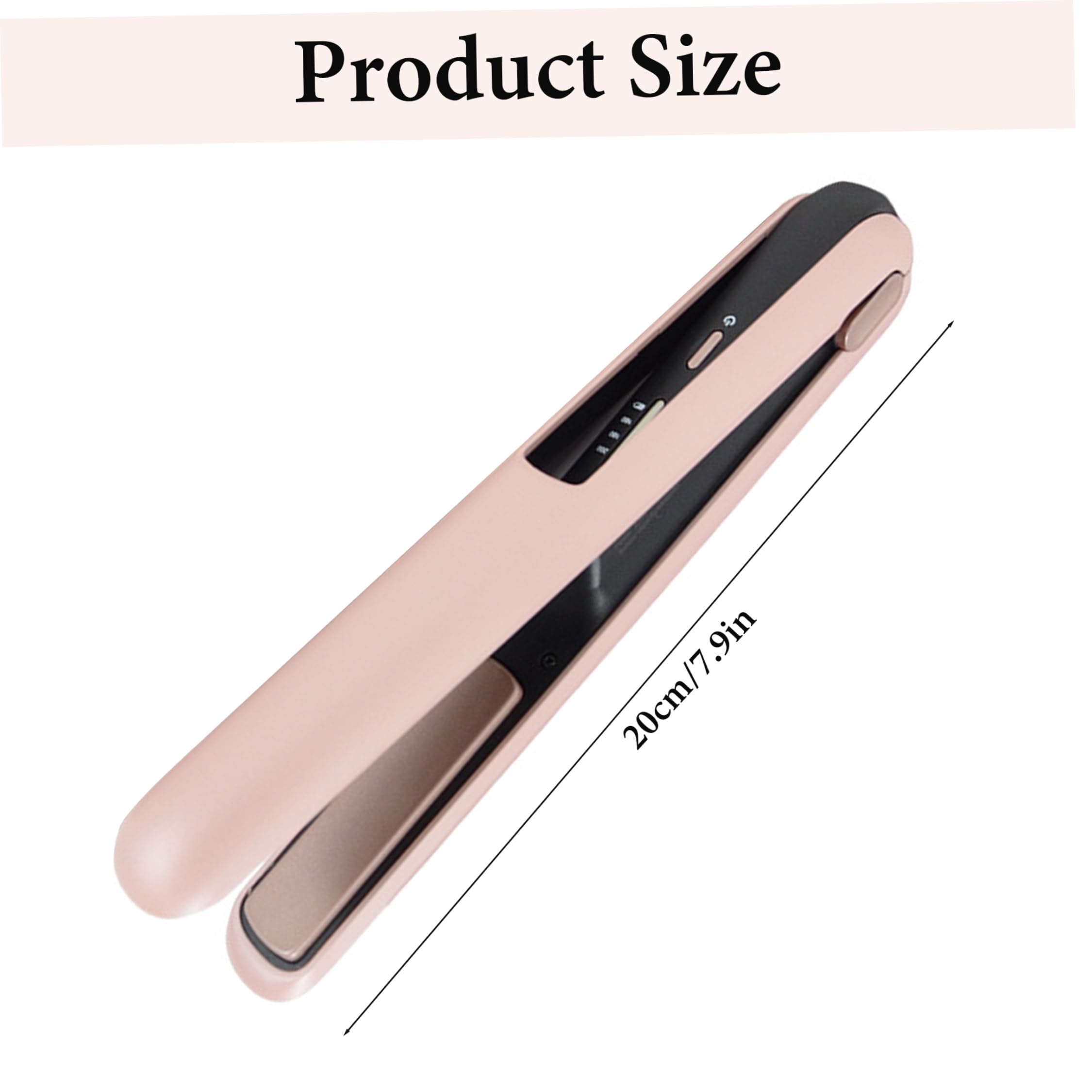 Plancha portátil, rizador y alisador 2 en 1, rizador inalámbrico | Rizador inalámbrico con batería de 4800mAh, 3 niveles de temperatura, estado LED, para viajeros, peinado diario
