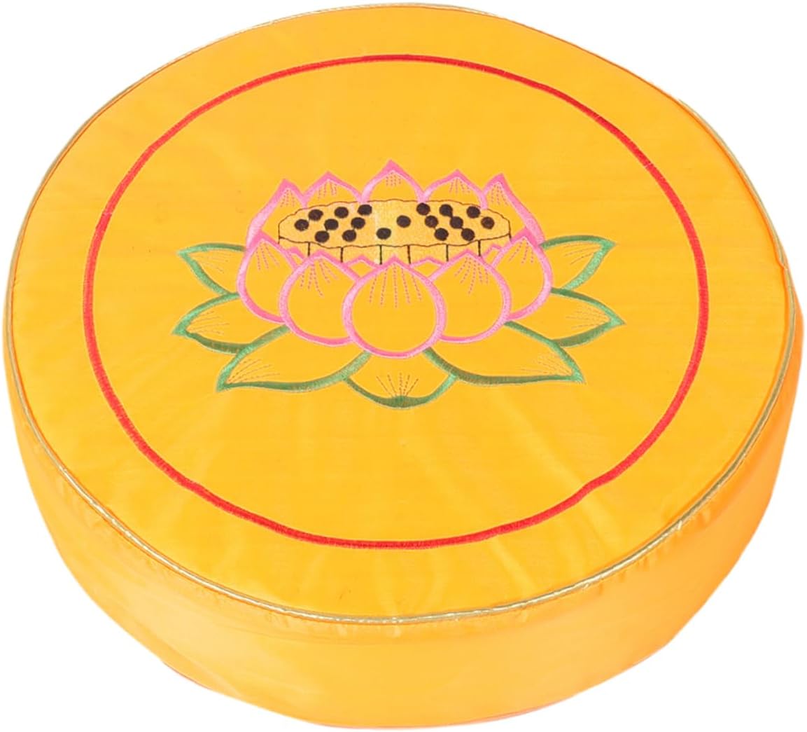 VICASKY Large Round Yoga Meditation Pillow Elegant Cushions for Kneeling Worship and Sitting Comfortable Meditation Mat for Home Temple and Relaxation Spaces