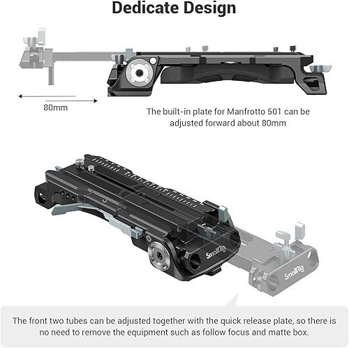 Miniatura 4 de SMALLRIG Placa de hombro de liberación rápida para adaptador de trípode Sony VCT-14 con rosetas - 2837