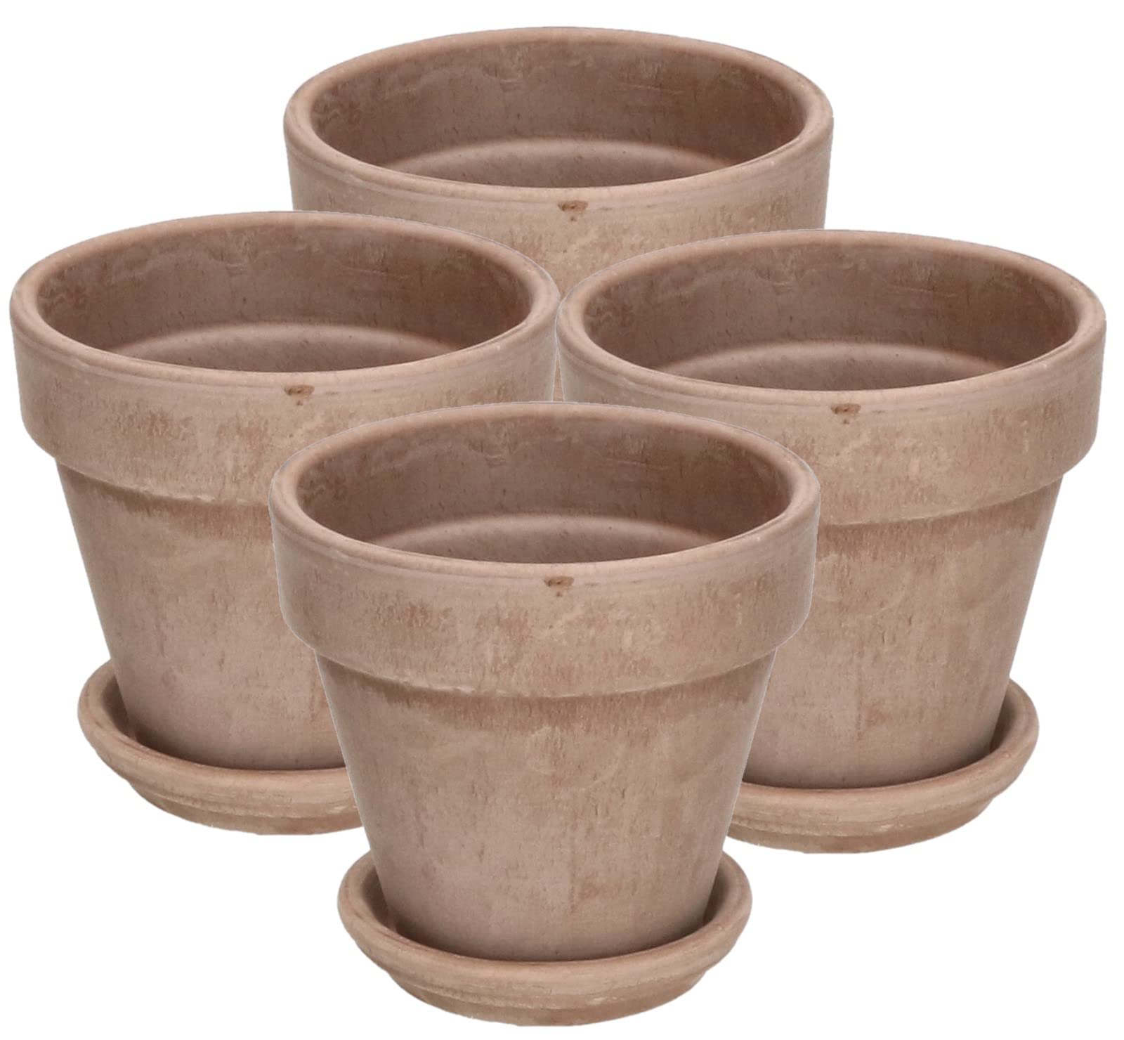 KOTARBAU® Blumentopf Übertopf aus Terrakotta Mokka ⌀ 11 cm für Innenräume und Gärten
