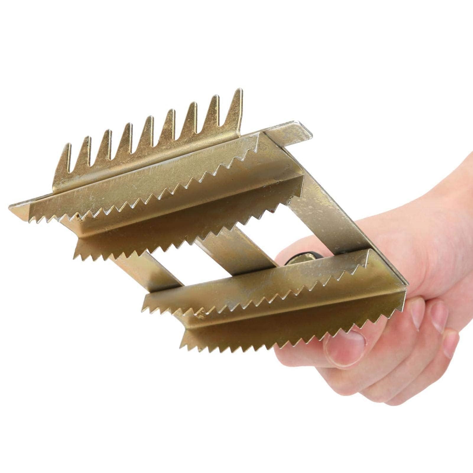 Agatige Etrille Cheval, Peigne de Rejet de Bétail, Brosse à Poils de Taureau de Vache de Bétail Brosse à Dents de Râteau de sous-Poil en Métal 2 Côtés pour Chevaux de Vache Chèvre Gros Chiens