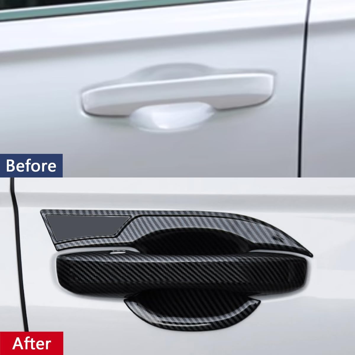 Car Accessories Fit for Honda CR-V CRV 2023 2024 2025 2026 Door Handle Cover Trim with Smart Holes (Carbon Fiber Style) 4PCS ABS