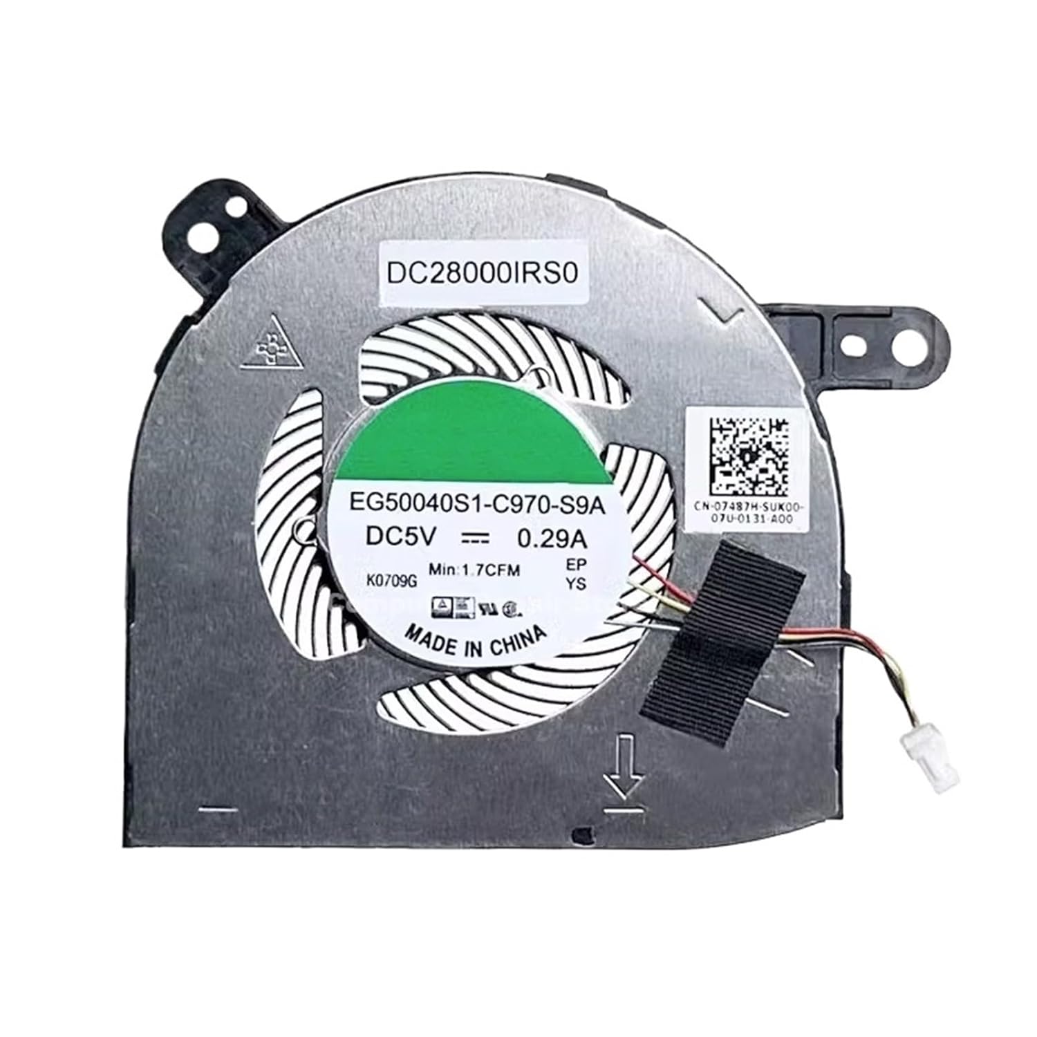 07487H 7487H Laptop Cooling Fan for Latitude 5290 5285 2in1 Fan 0HFV18 HFV18 EG50040S1-C970-S9A DC5V 0.29A
