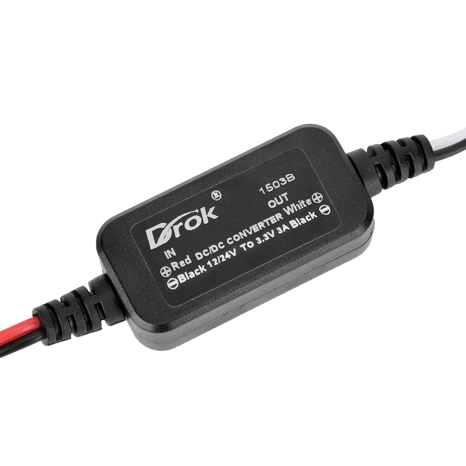 DROK12v Power Supply, 8-32V to 3.3V 3A DC to DC Converter, 24V 12V Buck Converter Voltage Regulator for Vehicle Car Truck RV Solar Panels