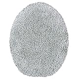 Maples Rugs Softec Non Slip Washable & Quick Dry Elongated Toilet Seat Lid Cover [Made in USA], Grey