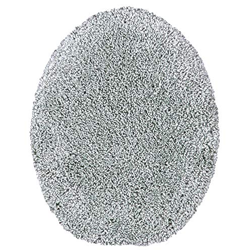 Maples Rugs Softec Non Slip Washable & Quick Dry Elongated Toilet Seat Lid Cover [Made in USA], Grey