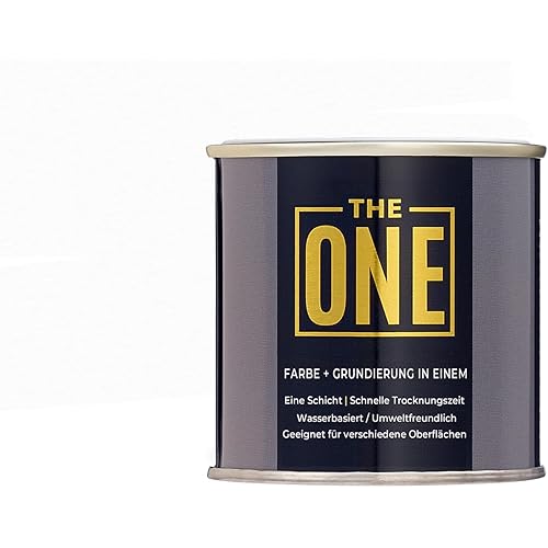 THE ONE All-In-One Paint & Primer - White Matte, 33.8 Fl Oz/1 Liter | 1 Coat Formula | Easy Indoor & Outdoor Decorating for Home & Garden Walls, Floors & Furniture | Water-Based & Low VOC