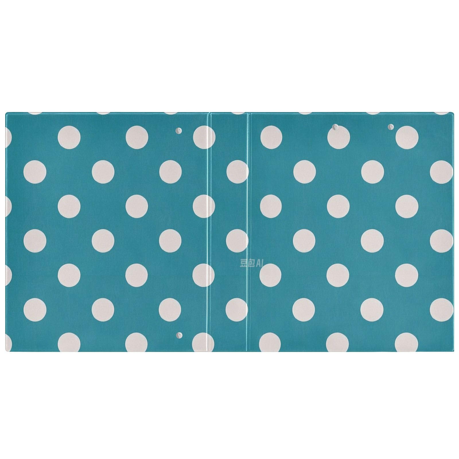 Raccoglitori scolastici da 1 cm e mezzo, motivo a pois, colore: blu
