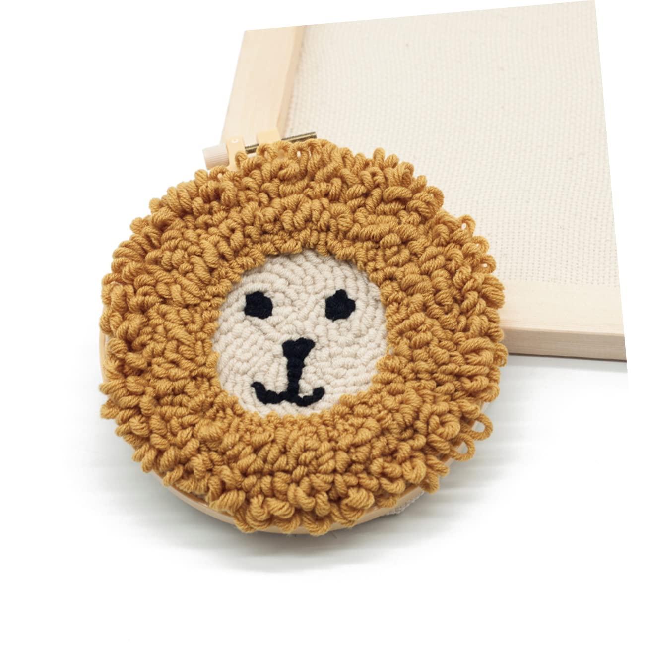 Angoily 2 Piezas Kit de Punch Needle para Principiantes con de Manualidades Aro de Plástico Set de Hilo de Lana para Diy para Adultos y Partir de