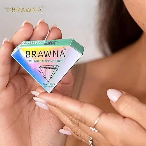 Vista 23 de BRAWNA 2 unidades de cuerda de microblading rosa para medición de cejas - Suministros PMU - Kit de microblading