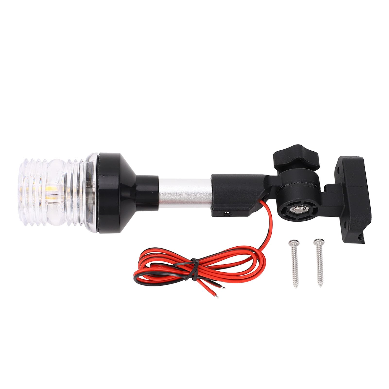 Jectse Fold Down Boat Stern Light IP67 Waterproof Anchor Light LED 3NM Visibility All Round for Flat Boats USCG Compliance Aluminum Alloy (9 Inch)