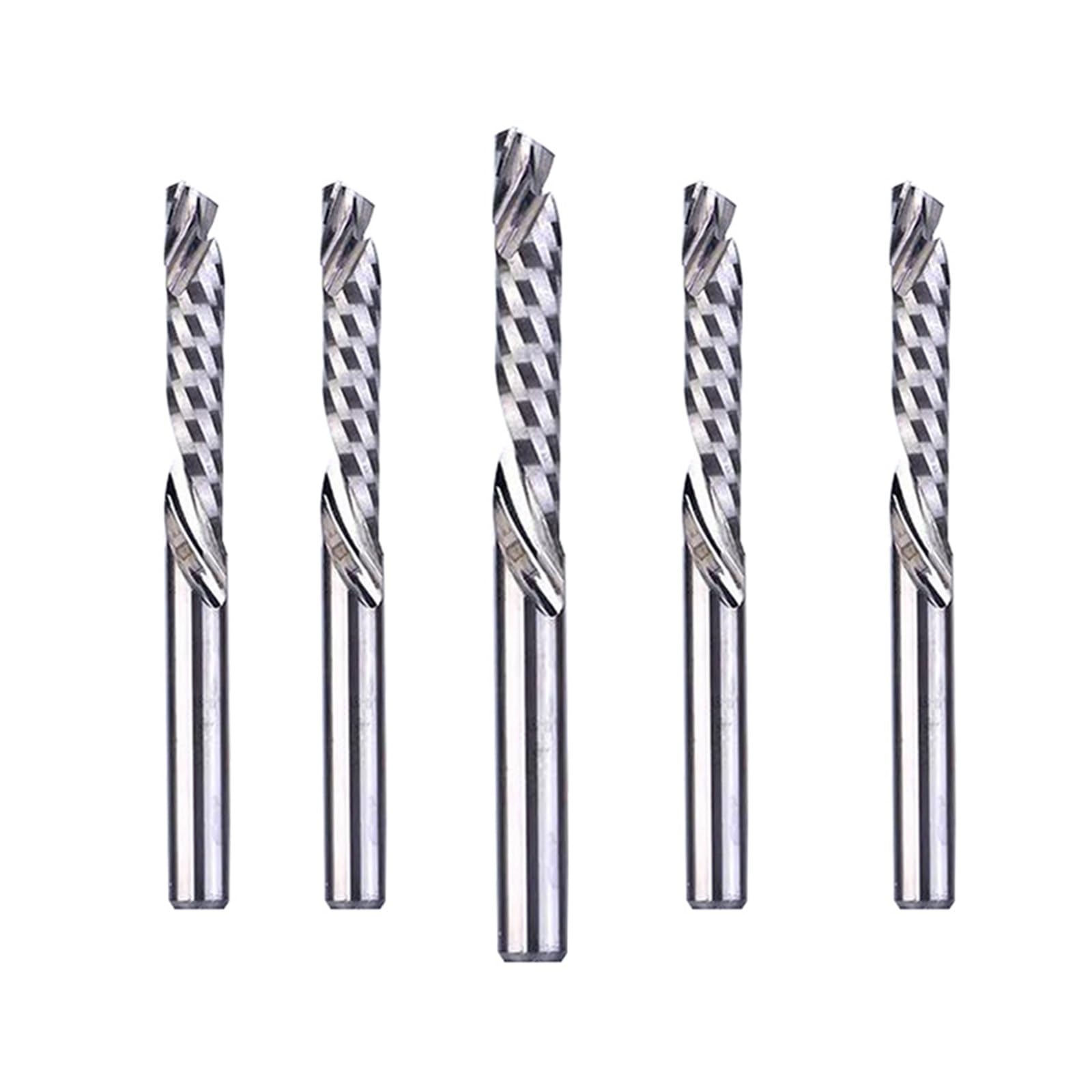 20 sztuk 3.175/4/6/8mm pojedynczy flet w górę iw dół cięcie spiralne frezy z węglików spiekanych frezy do kompresji frez palcowy do drewna bity(3.175X12)