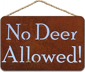 Amazon.com: No Deer Allowed Rustic Tin Sign 8x12 inch : Home & Kitchen