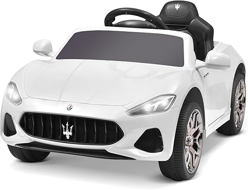 Joywhale Maserati - Vehículo eléctrico de 12 V para niños de 3 a 6 años, con control remoto de 2.4 G, suspensión de metal, cinturón de seguridad, disponible en Yaxa Colombia