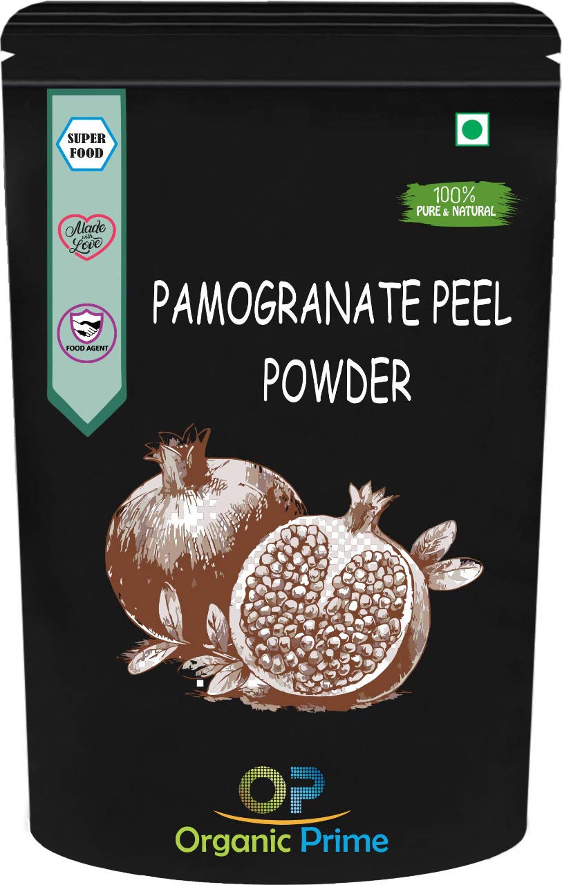 Organic Prime Pomegranate Peel Powder (Punica Granatum/Anar Peel Powder) For Face Pack | Hair Pack | Acne-Spot Treatment | Hair fall Treatment - 100 GM By Organic Prime