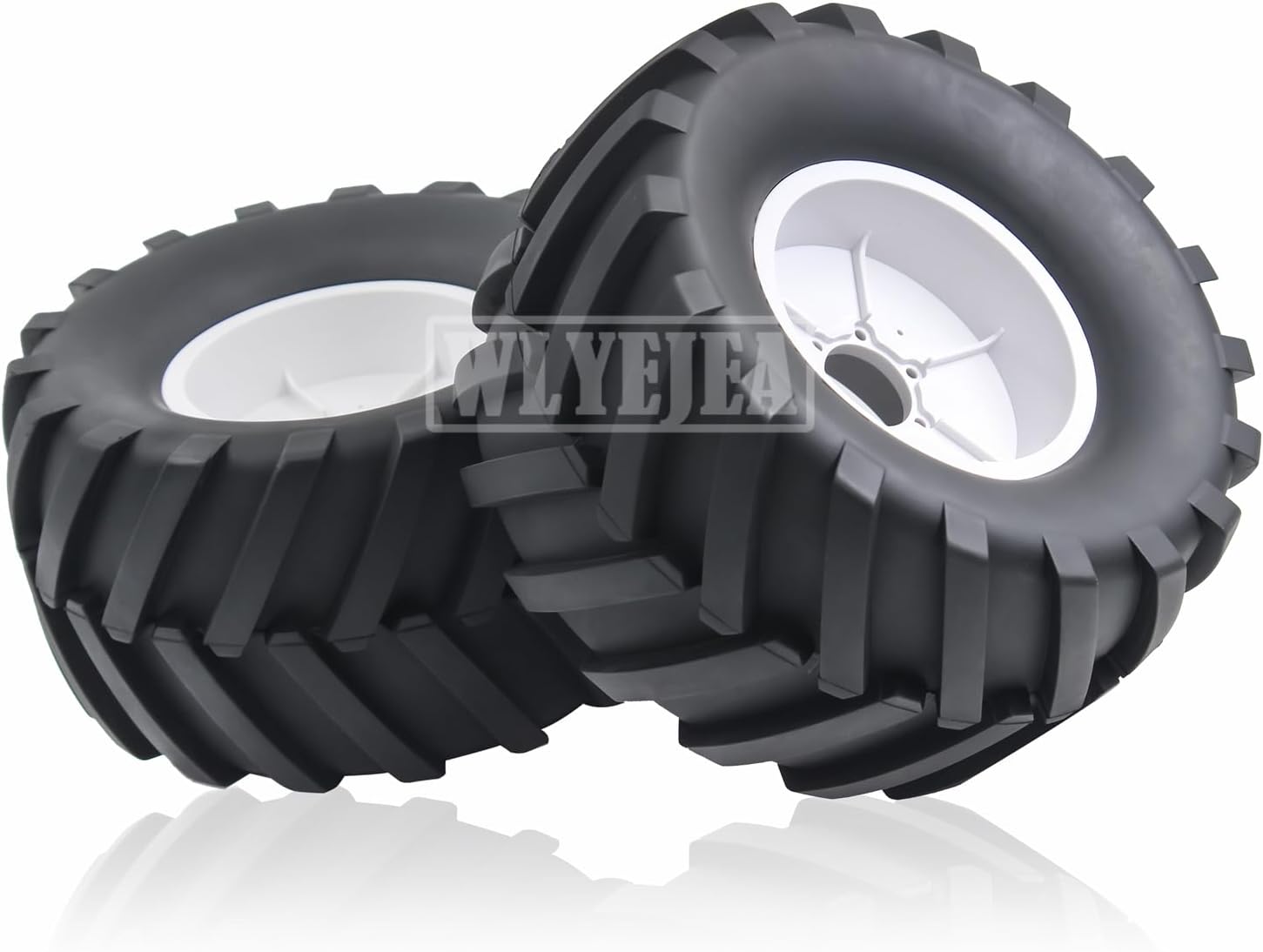 4PCS 1/8 Scale RC Monster Truck Rubber Tire w/17mm Hex Plastic Wheel Rim 170mm/90mm Rubber Rocks Tyres Set Fit for 1/8 Traxxas Sledge 95076-4 Arrma Kraton 6S Typhon 3S HSP HPI Redcat Kaiju