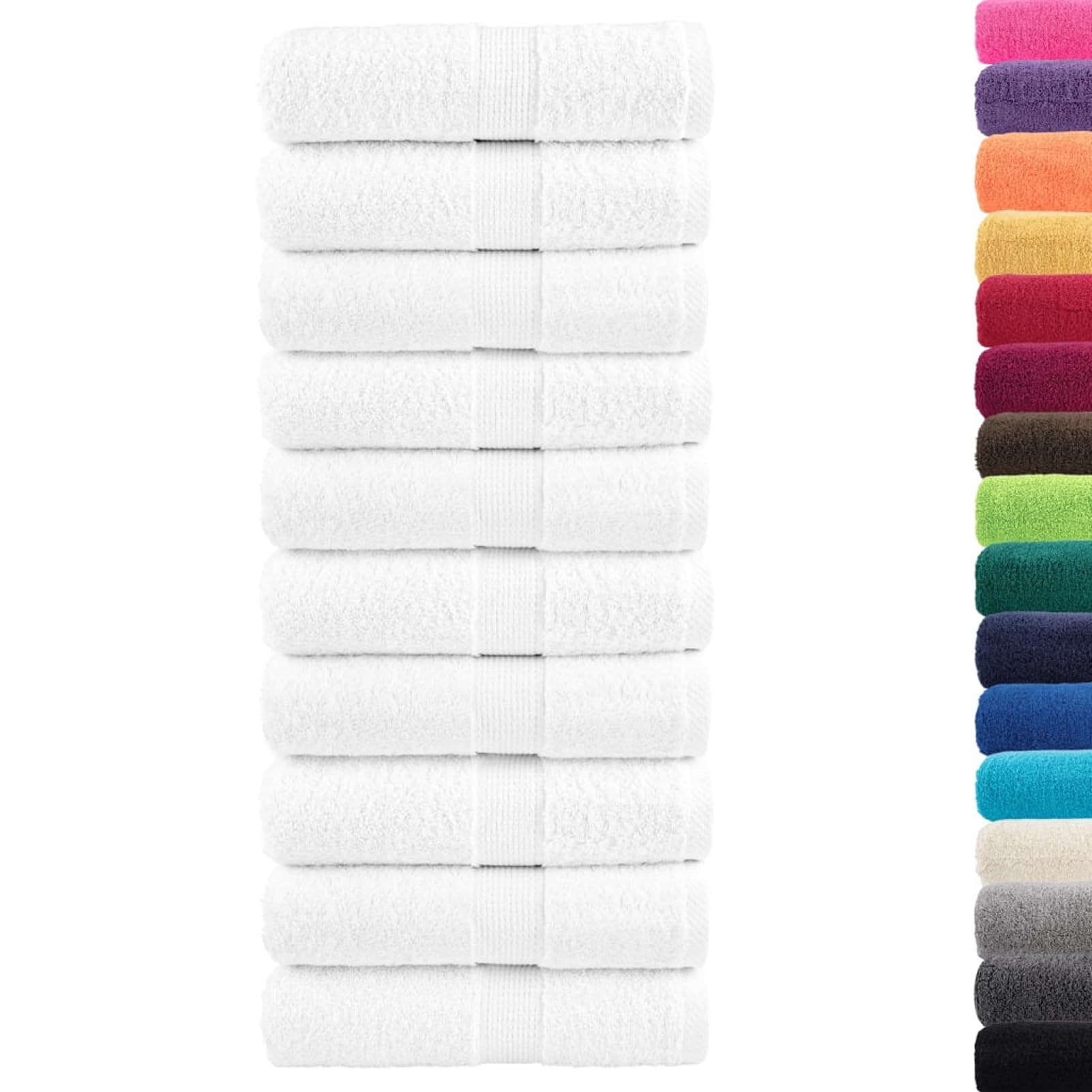 Asciugamani per Ospiti Premium SOLUND 10 pz Bianco 30x50 cm 600 g/m2